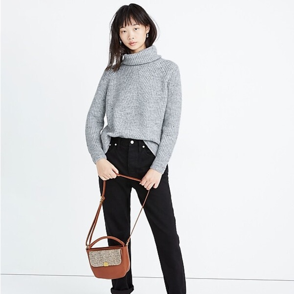 Madewell wool coziest yarn cowl neck sweater size L